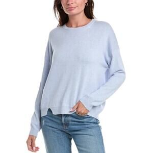 NWT Wispr Scout split hem Silk-Blend Sweater Frost blue sz S
